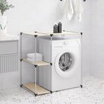 vidaXL Support de rangement sur la machine à laver Crème 87x55x90 5 cm
