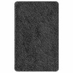 vidaXL Tapis de bain antidérapant Gris foncé 50 x 80 cm PP