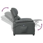 vidaXL Fauteuil inclinable électrique Gris foncé Tissu