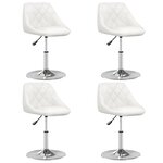 vidaXL Chaises à manger lot de 4 blanc similicuir