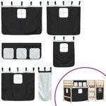 vidaXL Lit mezzanine pour enfants avec rideaux sans matelas 80x200 cm