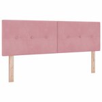 vidaXL Tête de lit Rose 160 cm Velours