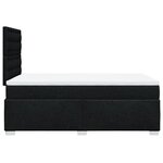 vidaXL Sommier à lattes de lit avec matelas noir 120x190 cm tissu