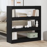 vidaXL Cabinet à livres/Cloison Chêne Noir 100x30x103cm Bois d'ingénierie