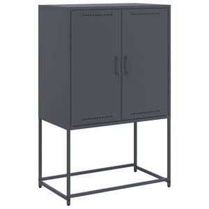 vidaXL Buffet haut anthracite 68 5x38 5x107 cm acier