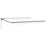 vidaXL Auvent Rétractable Blanc 400x300 cm tissu