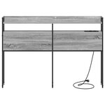 vidaXL Tête de lit avec étagère Sonoma gris 120 cm Bois d'ingénierie