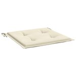 vidaXL Coussins de chaise jardin lot de 2 crème 40x40x4cm tissu oxford