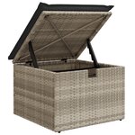 Set de canapé de jardin vidaXL 4 pièces avec coussins Gris clair Poly Rotin