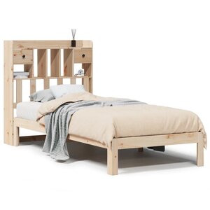 vidaXL Lit bibliothèque sans matelas 90x190 cm bois de pin massif