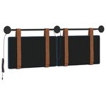 vidaXL Tête de lit suspendue Avec lumière LED Bleu PU antique