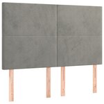 vidaXL Cadre de lit avec tête de lit Gris clair 140x200 cm