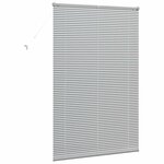 vidaXL Store de Fenêtre avec des rideaux Manuel Argent Aluminium