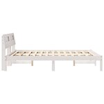 vidaXL Cadre de lit Blanc 135 x 190 cm Bois massif en pin