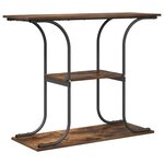 vidaXL Table console Chêne fumé 101 x 35 x 80.5 cm Bois d'ingénierie