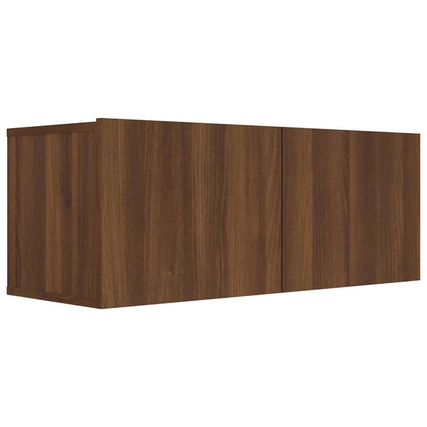 vidaXL Meuble TV chêne marron 80x30x30 cm bois d'ingénierie