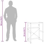 vidaXL Cadre de lavabo de salle de bain Blanc 59x38x83 cm Fer