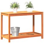 vidaXL Table de rempotage avec étagère cire marron bois massif de pin