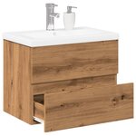 vidaXL Armoire lavabo avec bassin intégré chêne artisanal