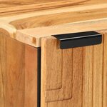 vidaXL Meuble de Salle de Bain avec porte Marron Bois d'acacia massif