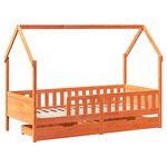 vidaXL Cadre de lit enfants avec tiroirs sans matelas 90x200 cm bois