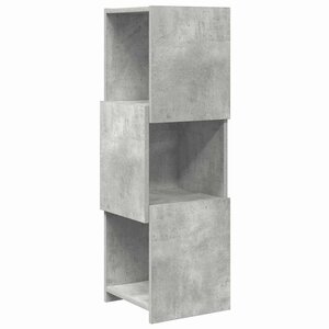 vidaXL Meuble d'angle Gris béton 30 5x30x95cm Bois d'ingénierie