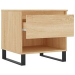 vidaXL Tables basses 2 Pièces chêne sonoma 50x46x50 cm bois d'ingénierie