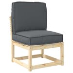 vidaXL Set de coussins de palette 2 Pièces Anthracite Tissu Oxford