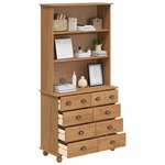 vidaXL Hutch ASKIM marron miel 91 x 40 x 184 cm Bois de pin massif