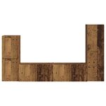 vidaXL Ensemble meuble TV 4 Pièces Bois ancien Bois d'ingénierie