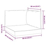 vidaXL Coussins de palette lot de 3 beige mélangé tissu