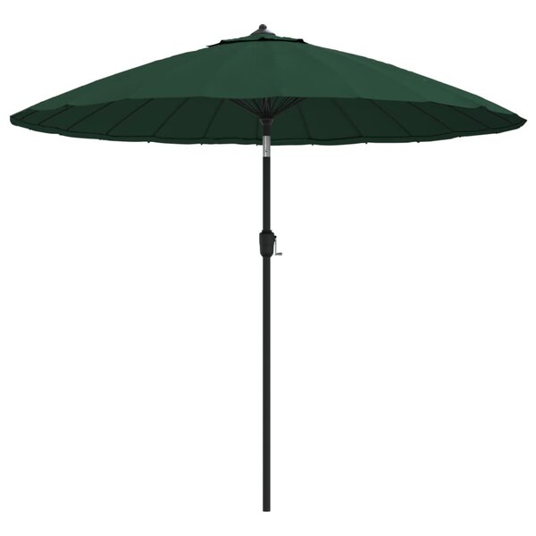 vidaXL Parasol d'extérieur avec mât en aluminium 270 cm Vert