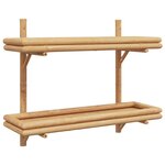 vidaXL Étagère Murale avec étagère Marron 75 x 26 x 60 cm Bambou