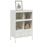 vidaXL Buffet haut blanc 68x39x101 5 cm acier