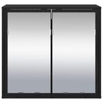 vidaXL Étagère Murale avec étagère Chêne noir 65 x 20 x 60 cm