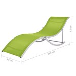 vidaXL Chaises longues pliables 2 Pièces Vert Textilène