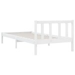 vidaXL Cadre de lit sans matelas blanc bois massif 100x200 cm