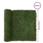 vidaXL Clôture Artificielle Vert clair 1 x 10 m PVC et Acier