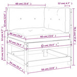 vidaXL Canapé d'angle avec coussins bois de pin solide