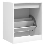 vidaXL Armoire à chaussures blanc 60x42x69 cm bois d'ingénierie