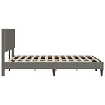 vidaXL Cadre de lit Gris clair 160 x 200 cm Tissu en velours côtelé