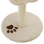 vidaXL Arbre à chat avec griffoir en sisal 40 cm Beige et Marron