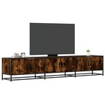 vidaXL Meuble TV chêne fumé 210x35x41 cm bois d'ingénierie