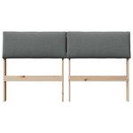 vidaXL Tête de lit capitonnée Gris foncé 140 cm Pin massif