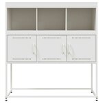 vidaXL Buffet blanc 100 5x39x107 cm acier