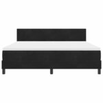 vidaXL Lit à ressort LED avec matelas Noir 180 x 200 cm Velours