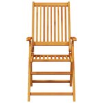 Ensemble de salle à manger de jardin 3 pièces en bois d'acacia solide  pliable