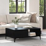 vidaXL Table basse Chêne noir 90 x 60 x 35 cm Bois d'ingénierie