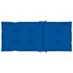 vidaXL Chaises de jardin 6 Pièces avec coussins bleu royal Bois de teck
