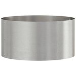 vidaXL Cache-pot de jardin Argent 40 x 40 x 20 cm Acier inoxydable